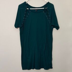 Teal Lace-Up Women’s Top/ Dress